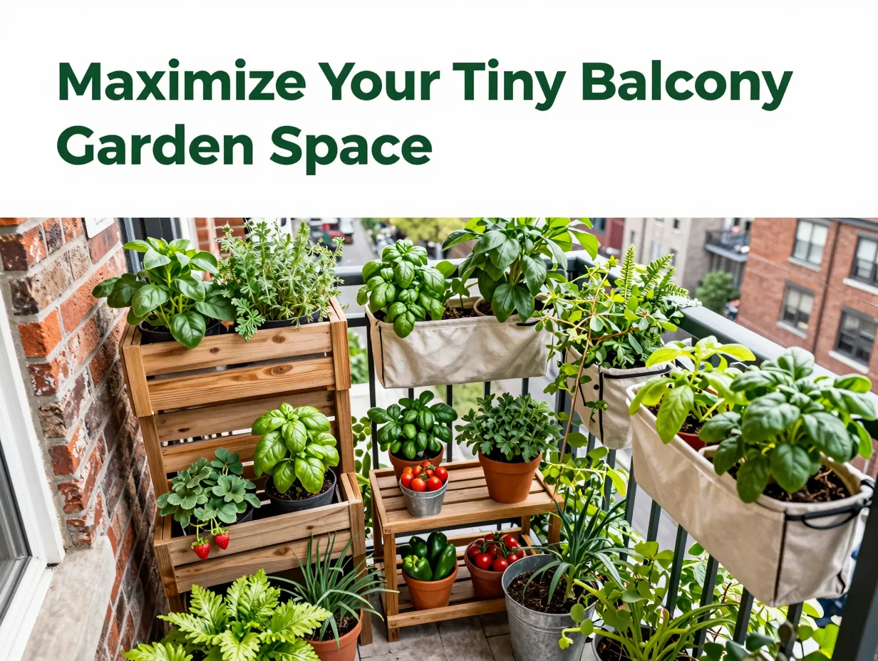 Maximize your tiny balcony garden space