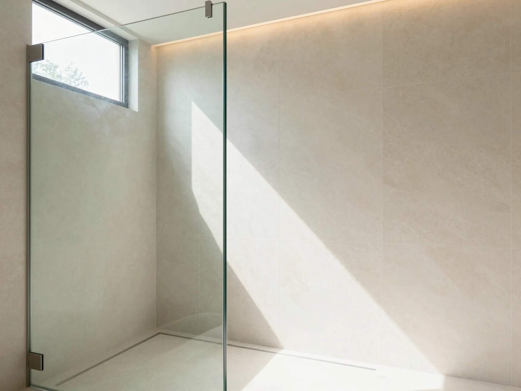 1 conservatory style glass and tile walls