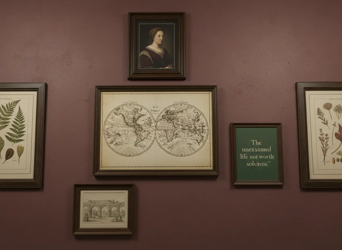 The dark academia gallery wall