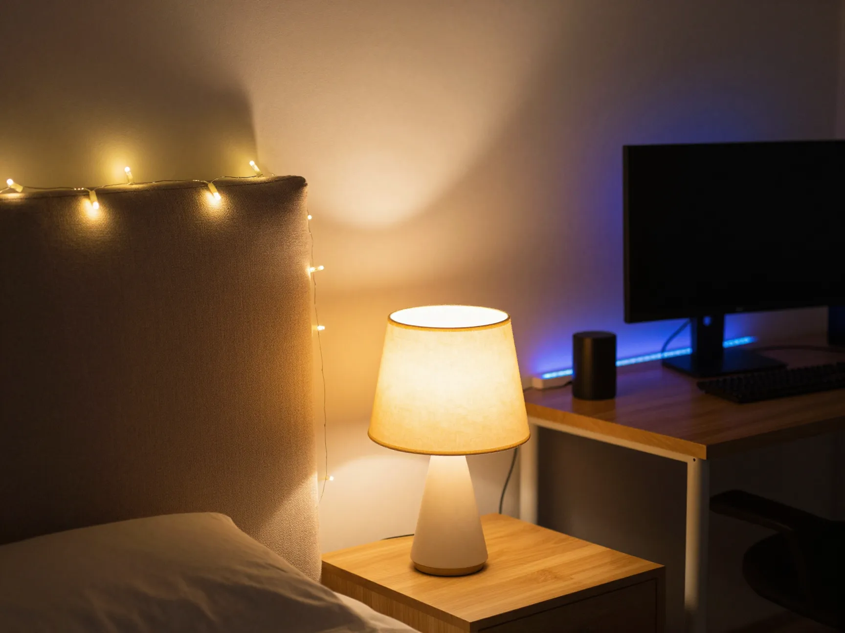Use warm lighting as a design element