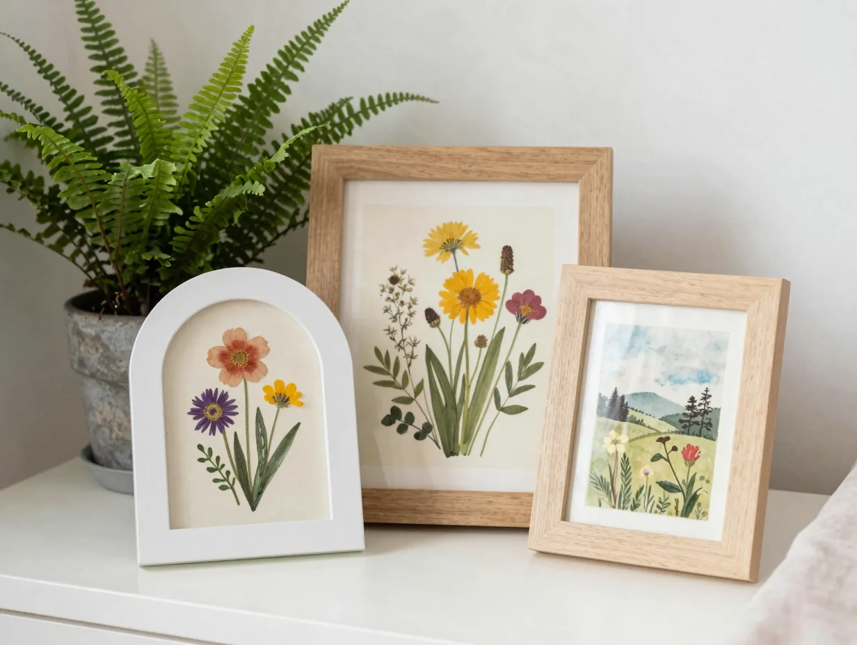 Cottagecore and nature inspired poster arrangement