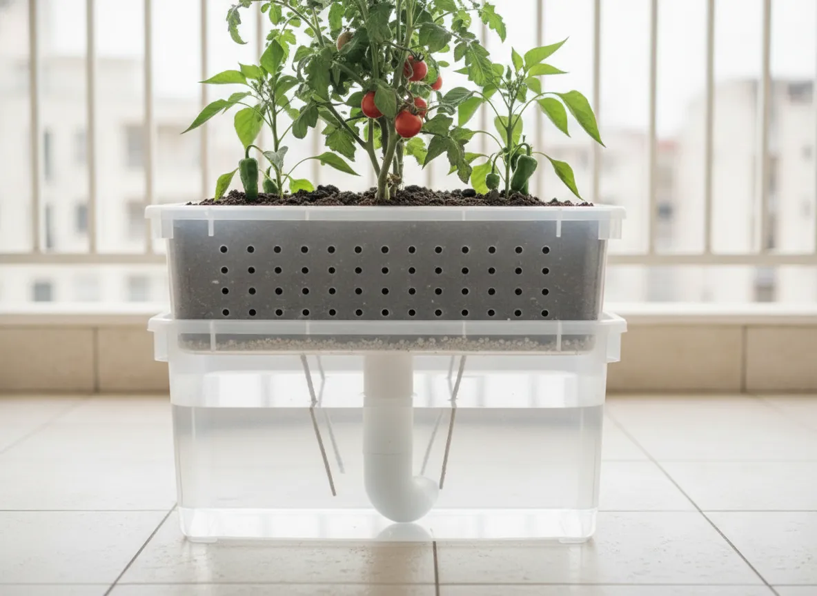 Build a diy self watering container system