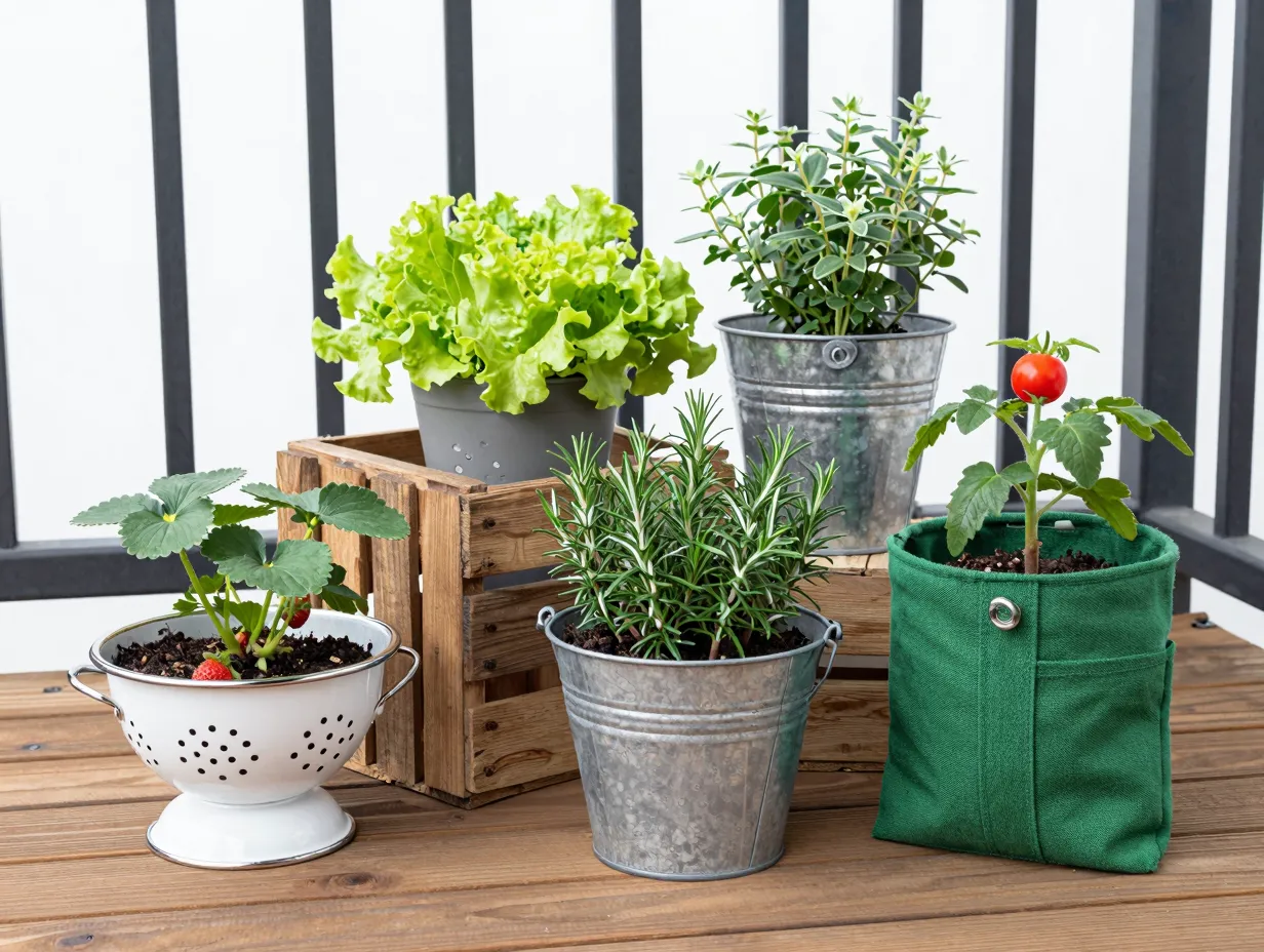 Repurpose everyday items as lightweight planters