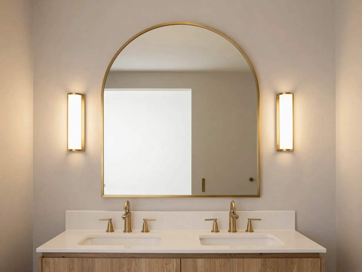 Install an oversized mirror as a statement piece