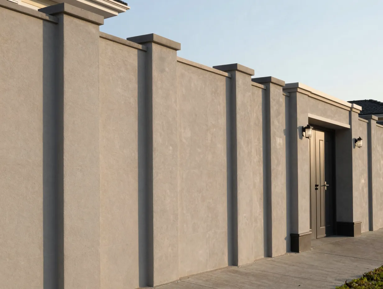 Layered elevation with varied wall heights