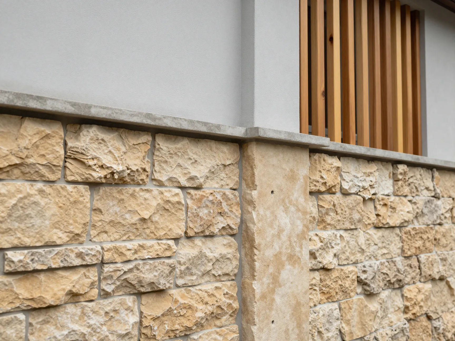 Mixed material walls