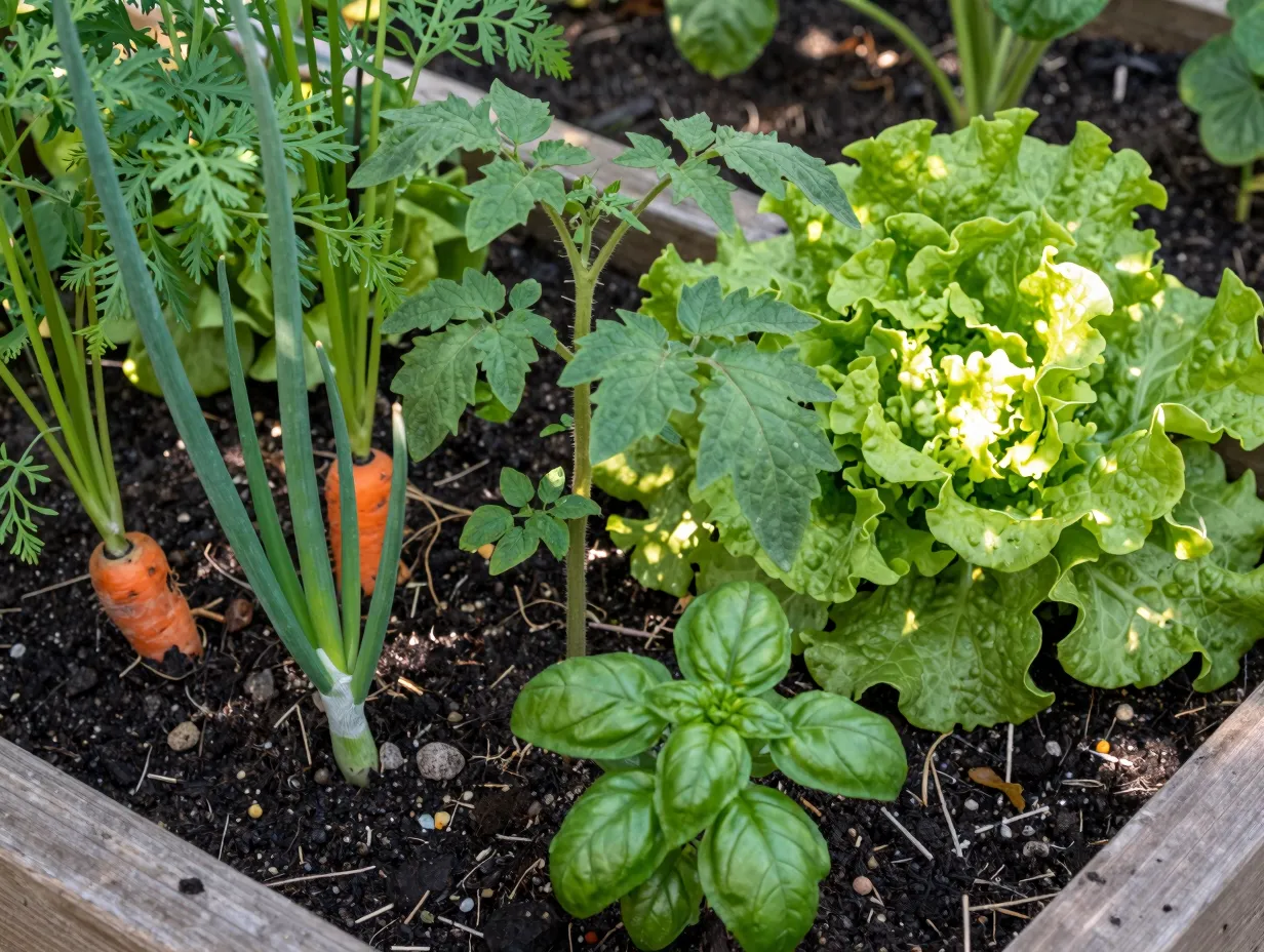 The companion planting mixed bed