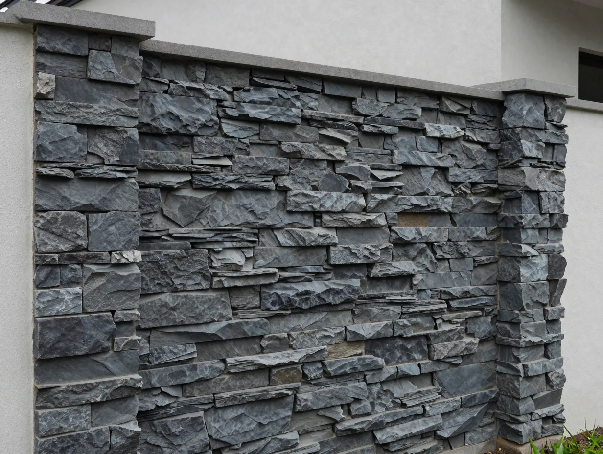 Stone cladding and textured finishes