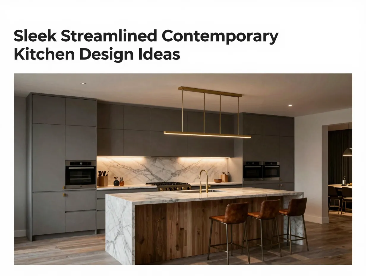 Sleek streamlined contemporary kitchen design ideas