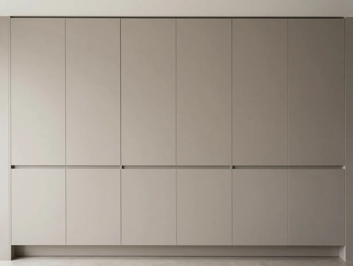 Commit to handleless flat front cabinetry