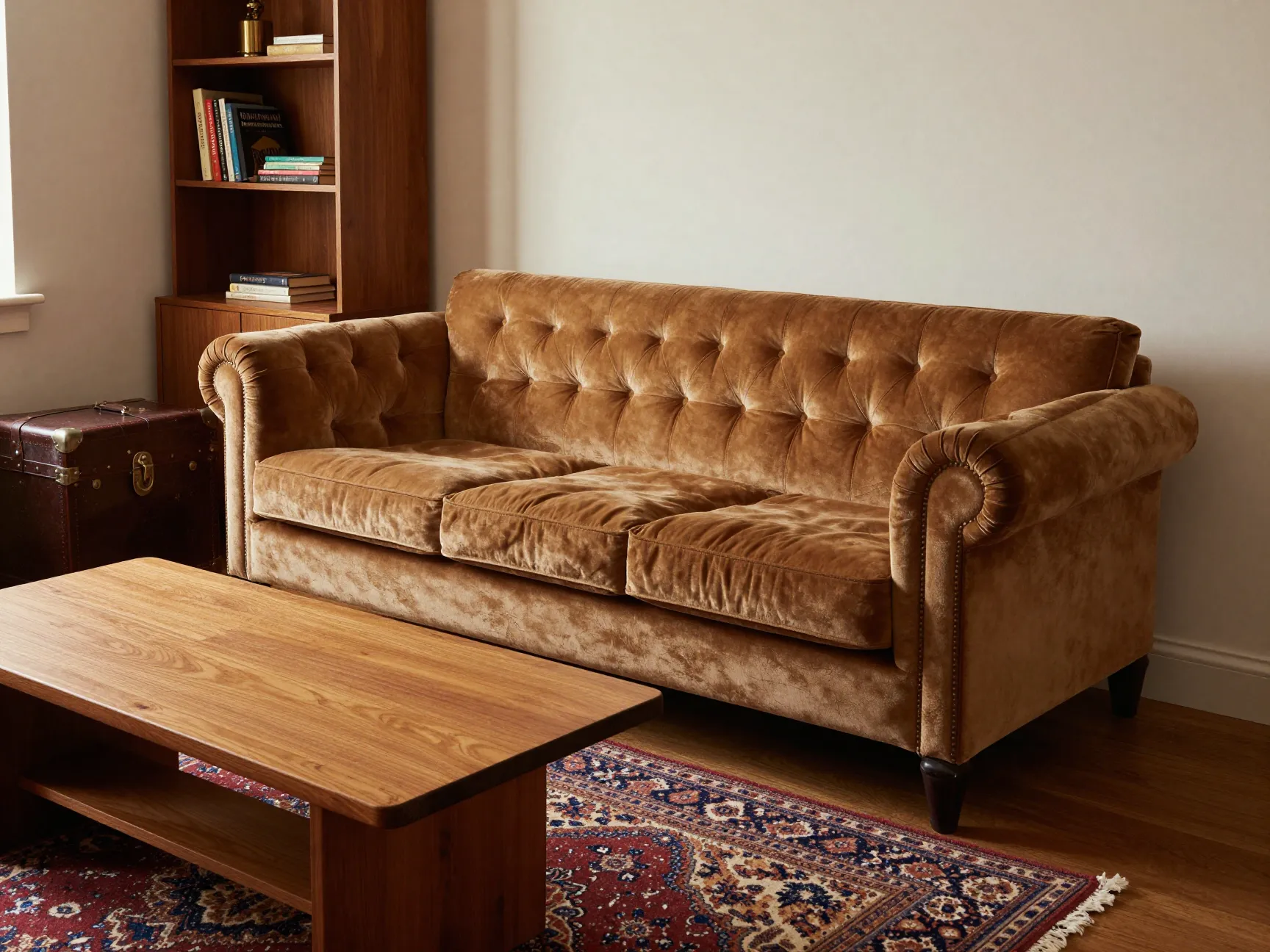 Curated thrifted and vintage furniture as anchors