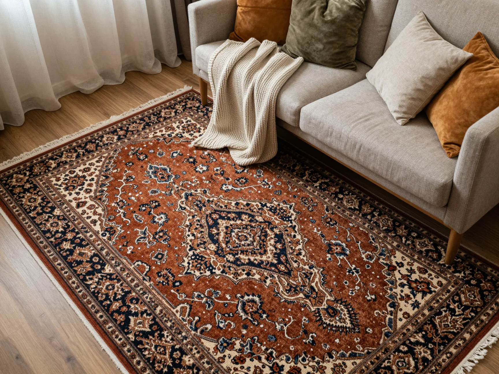 Layered textiles heritage fabrics rugs and cozy upholstery