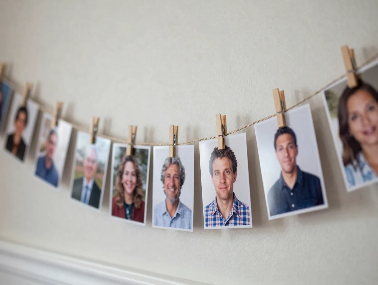 Photo bunting and memory displays
