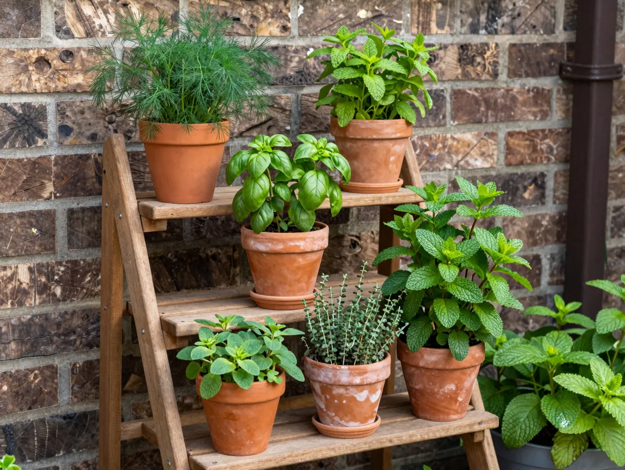 Tiered pots stacked towers and ladder planters