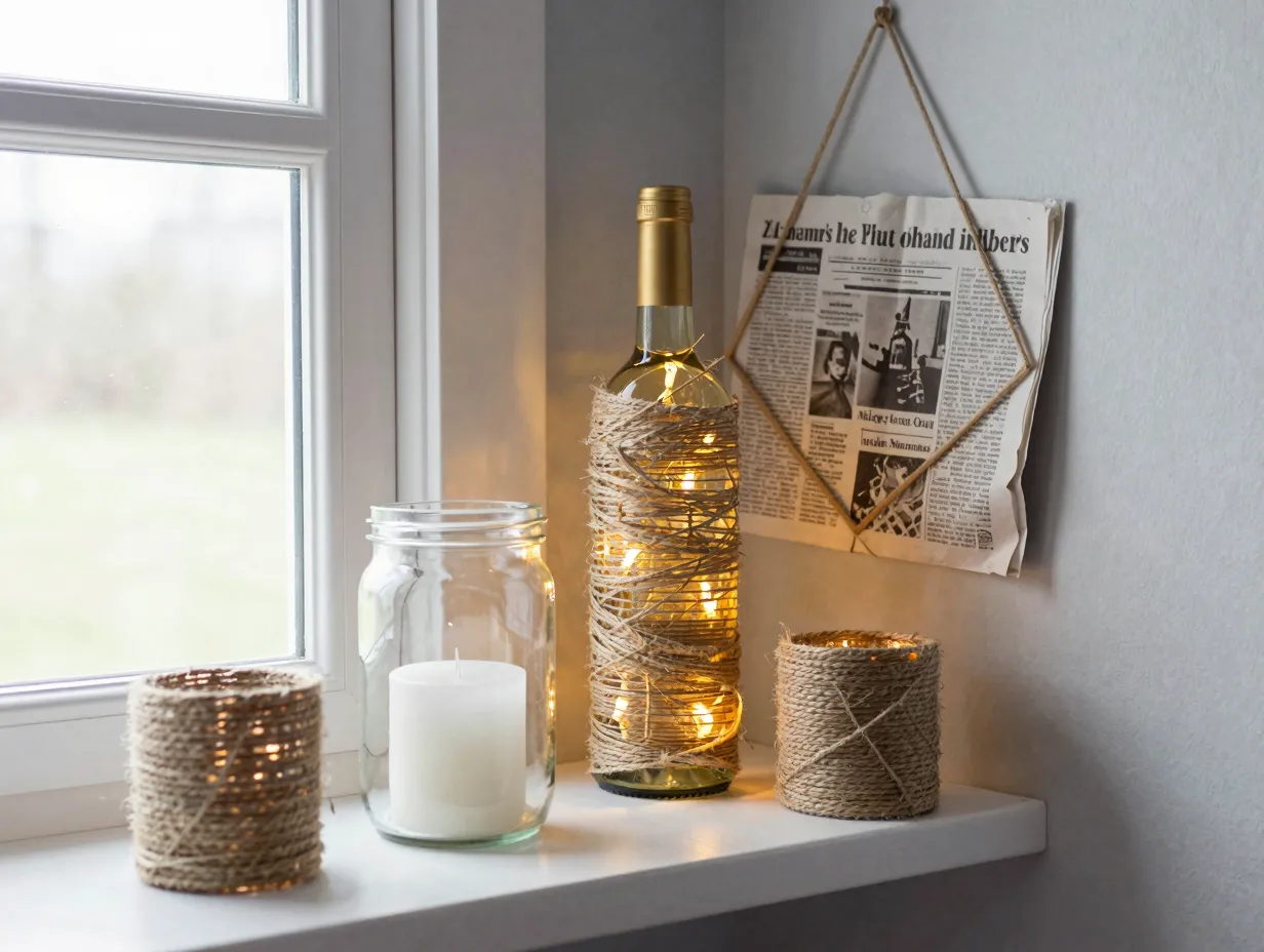 Diy and upcycled decor elements