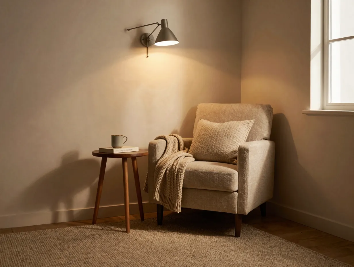 Cozy reading nook
