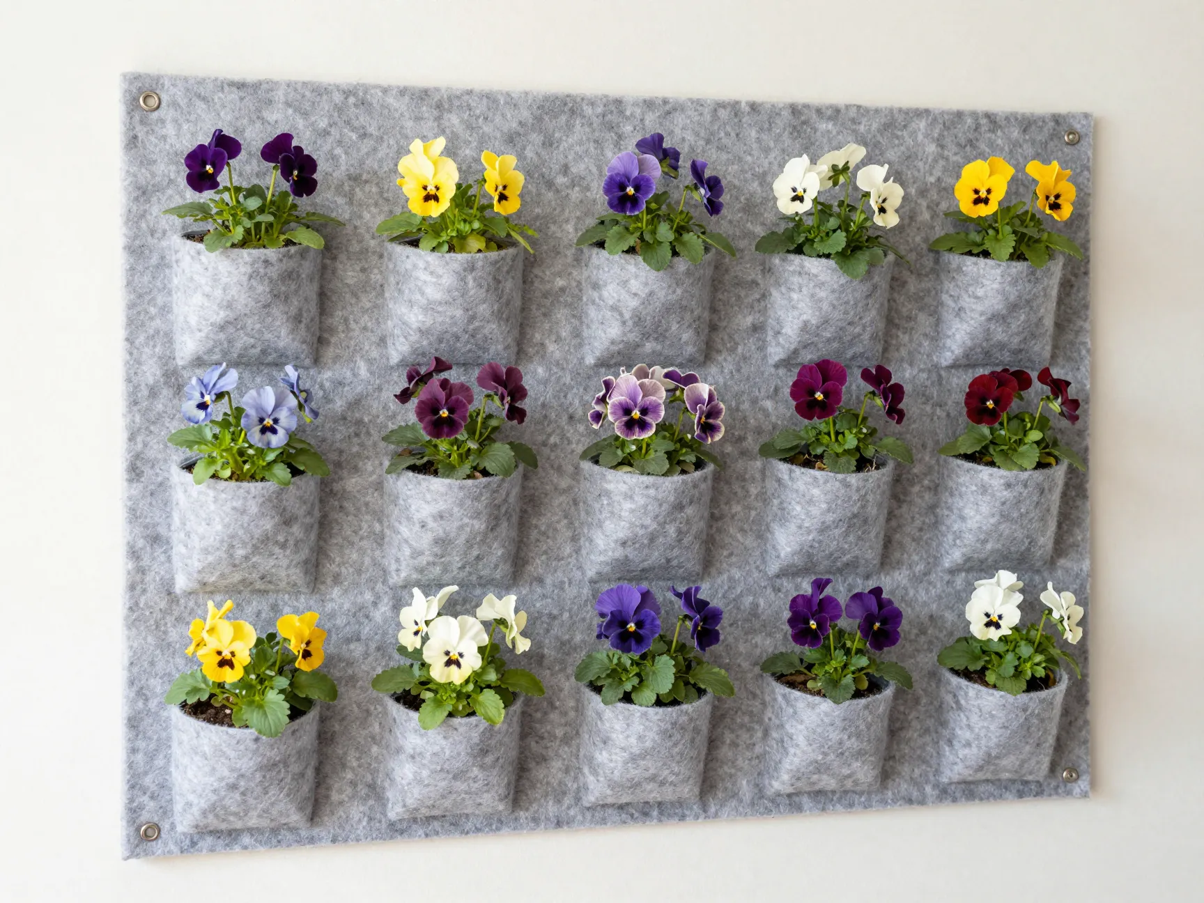 Felt pocket vertical garden