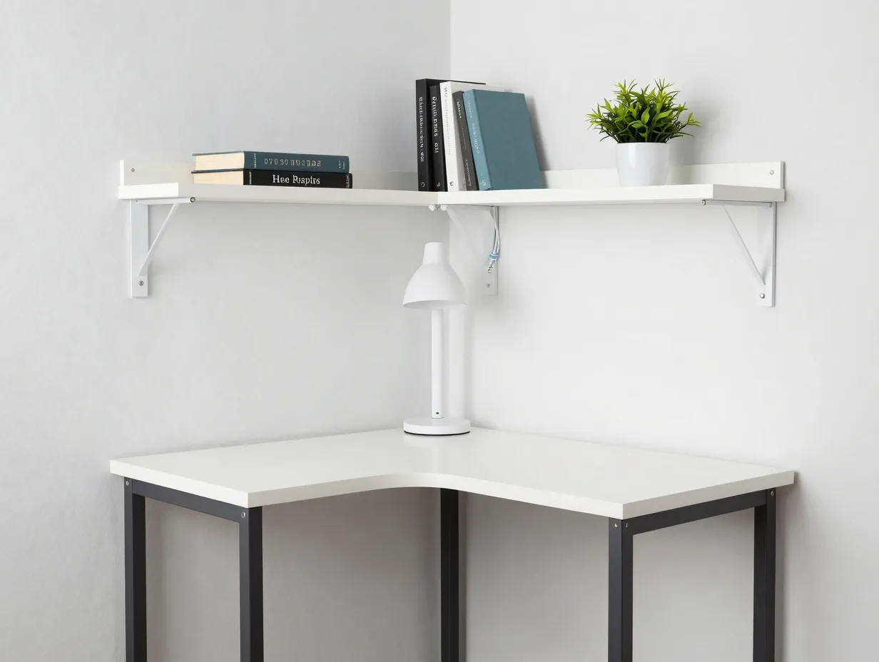 Corner desk or wall mounted workspace