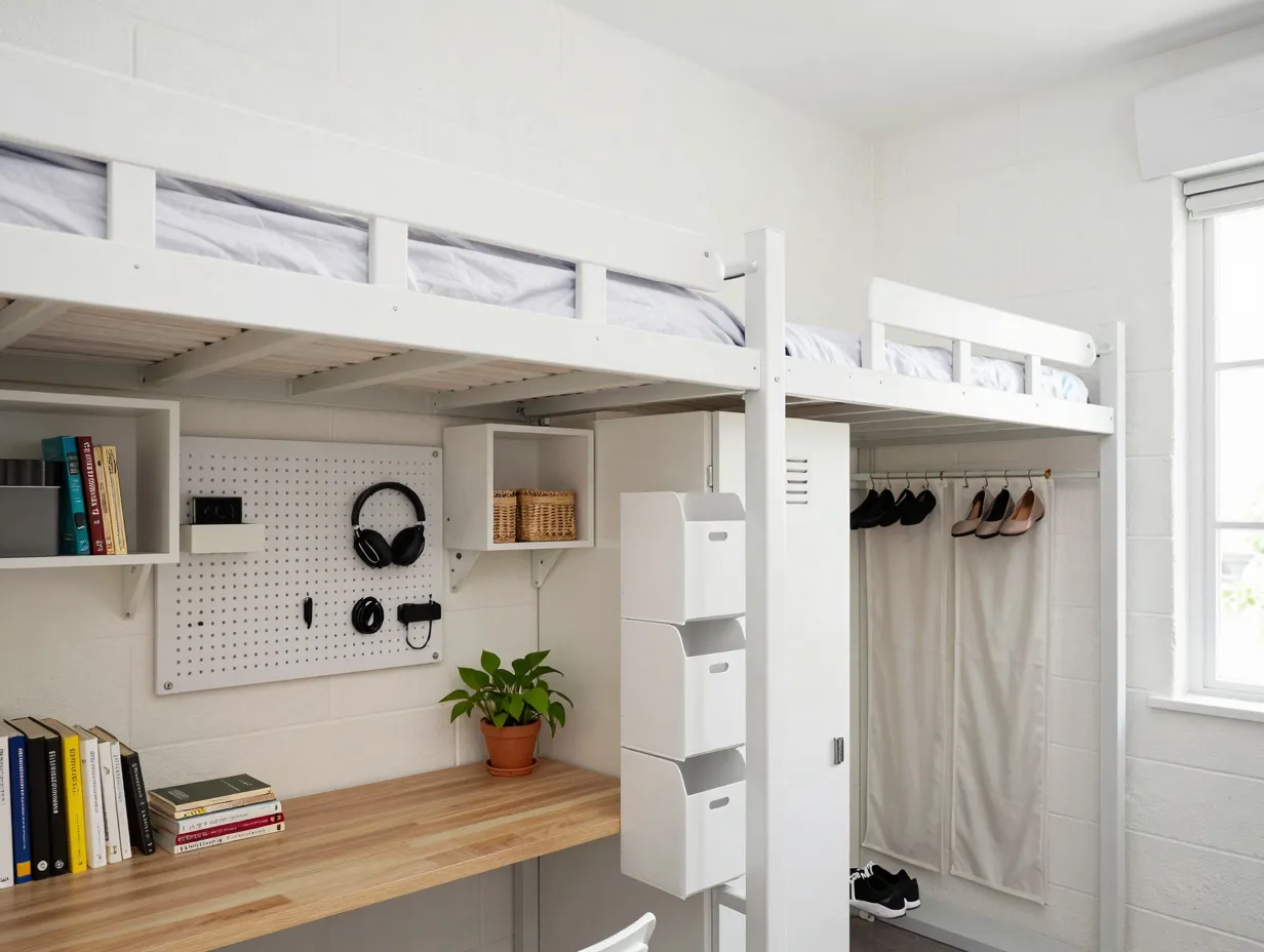 Go vertical with wall mounted storage and stacked shelving