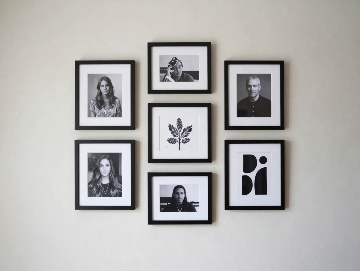 Build a gallery wall with unified frames