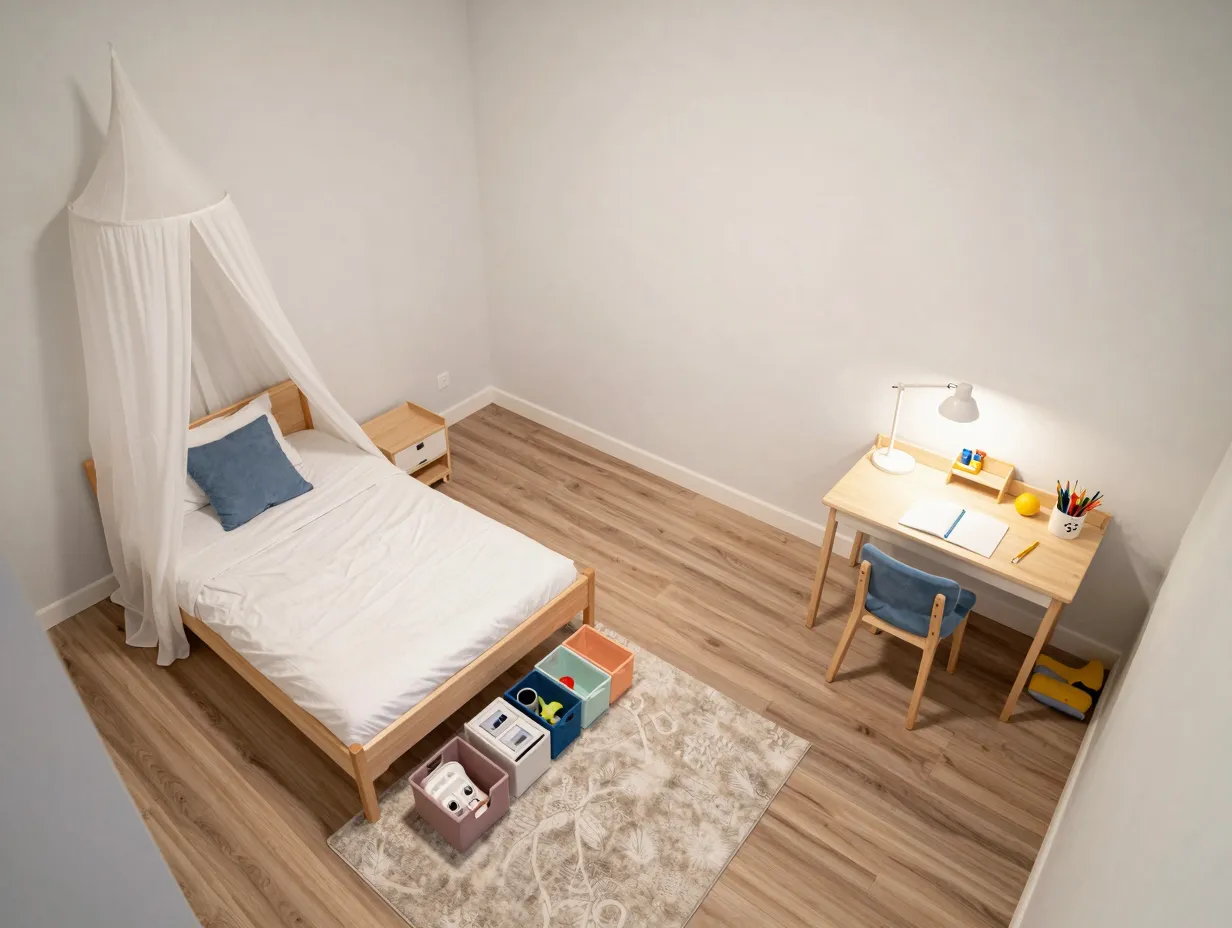 Zone the room into three distinct areas