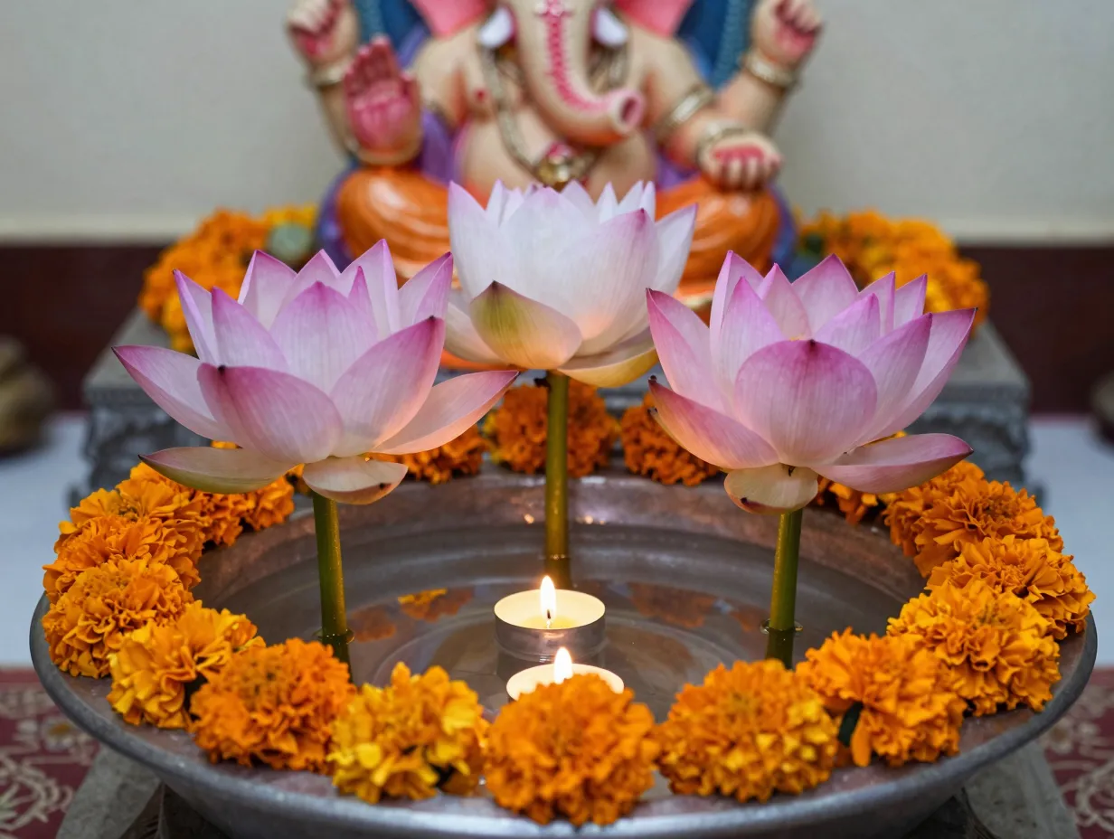 Lotus and marigold platform arrangement