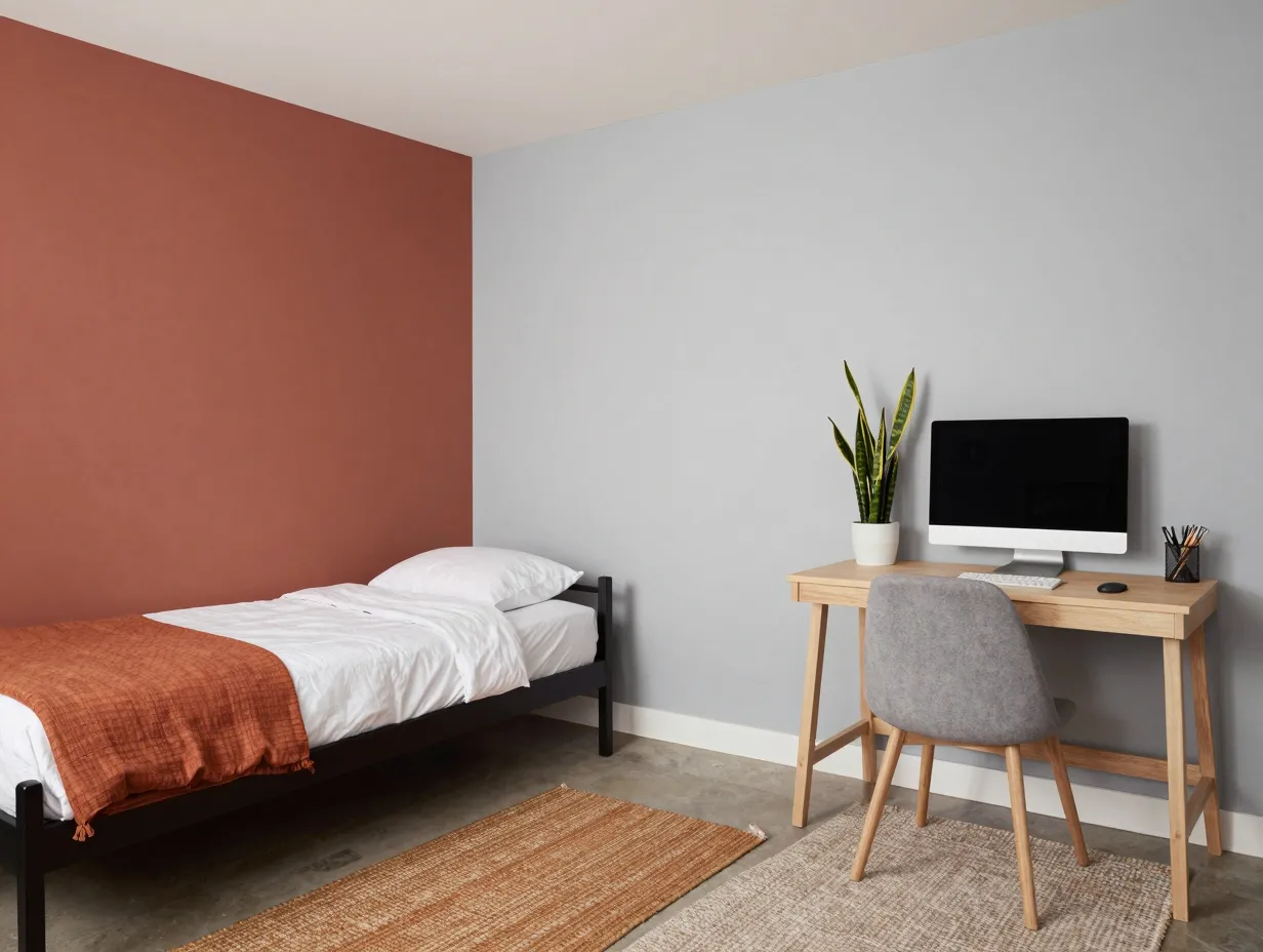 Apply color zoning and a curated aesthetic to organize space visually