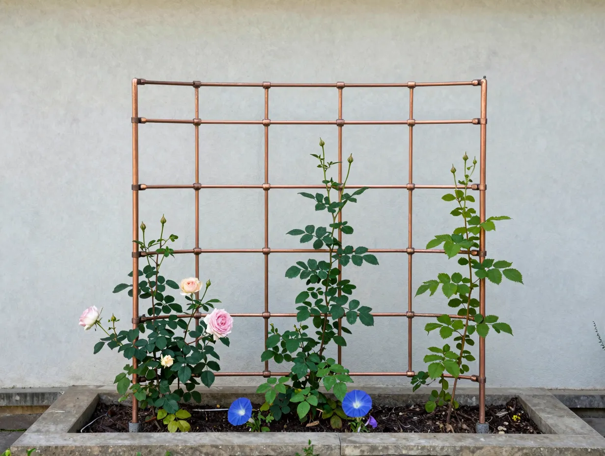 Copper pipe trellis