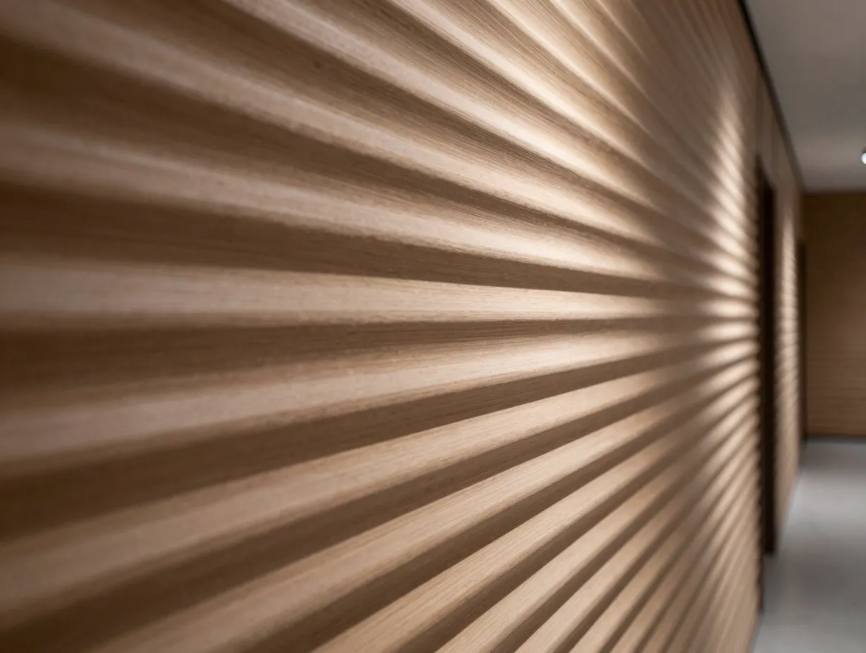 2 fluted and reeded wall panels