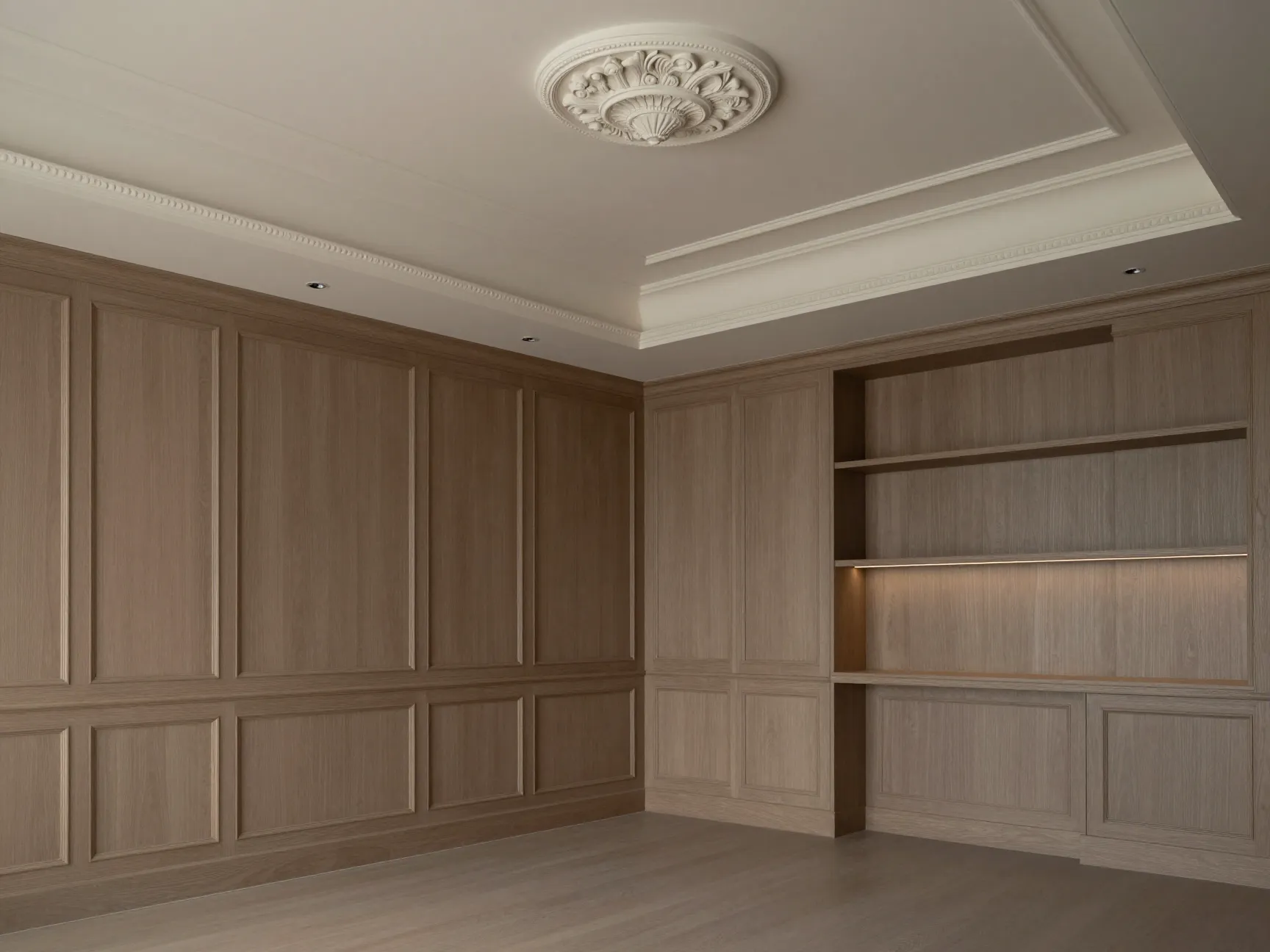 Architectural millwork and ceiling detail
