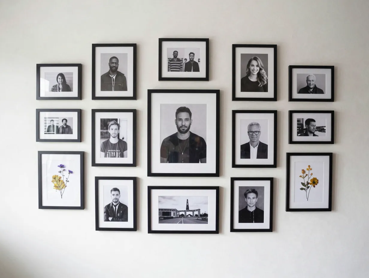 Build a diy gallery wall with thrifted frames