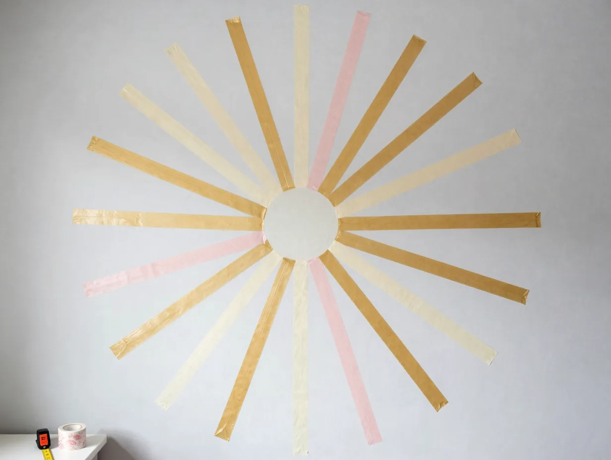 Design a washi tape wall mural