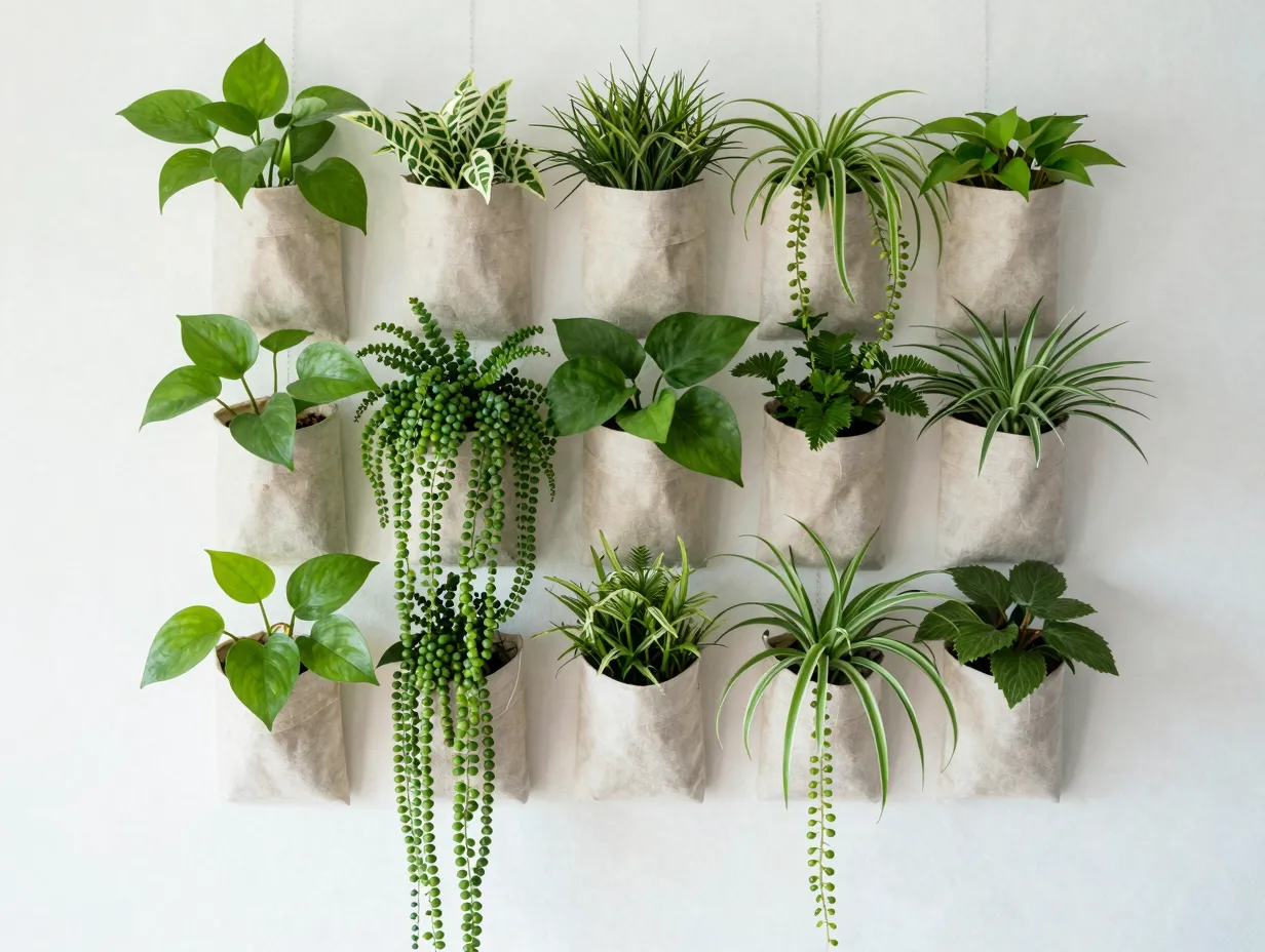 Create a living plant wall or vertical planter