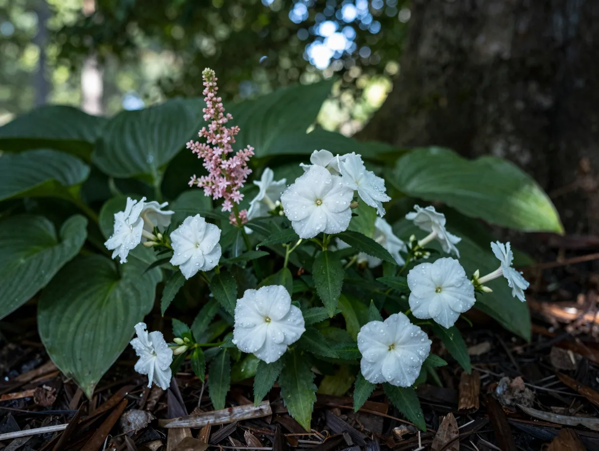 The shade garden color without full sun