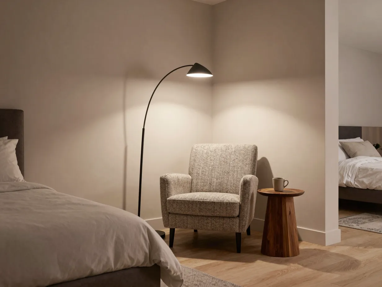 Create a dedicated relaxation zone within the room