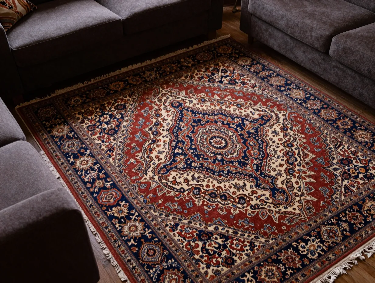 Layered rugs and exceptional floor coverings