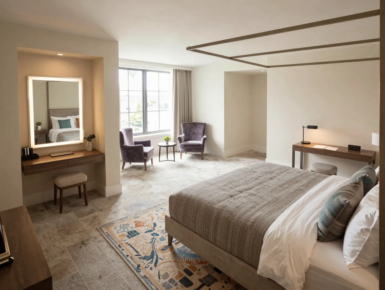 Design a multi functional royal suite layout