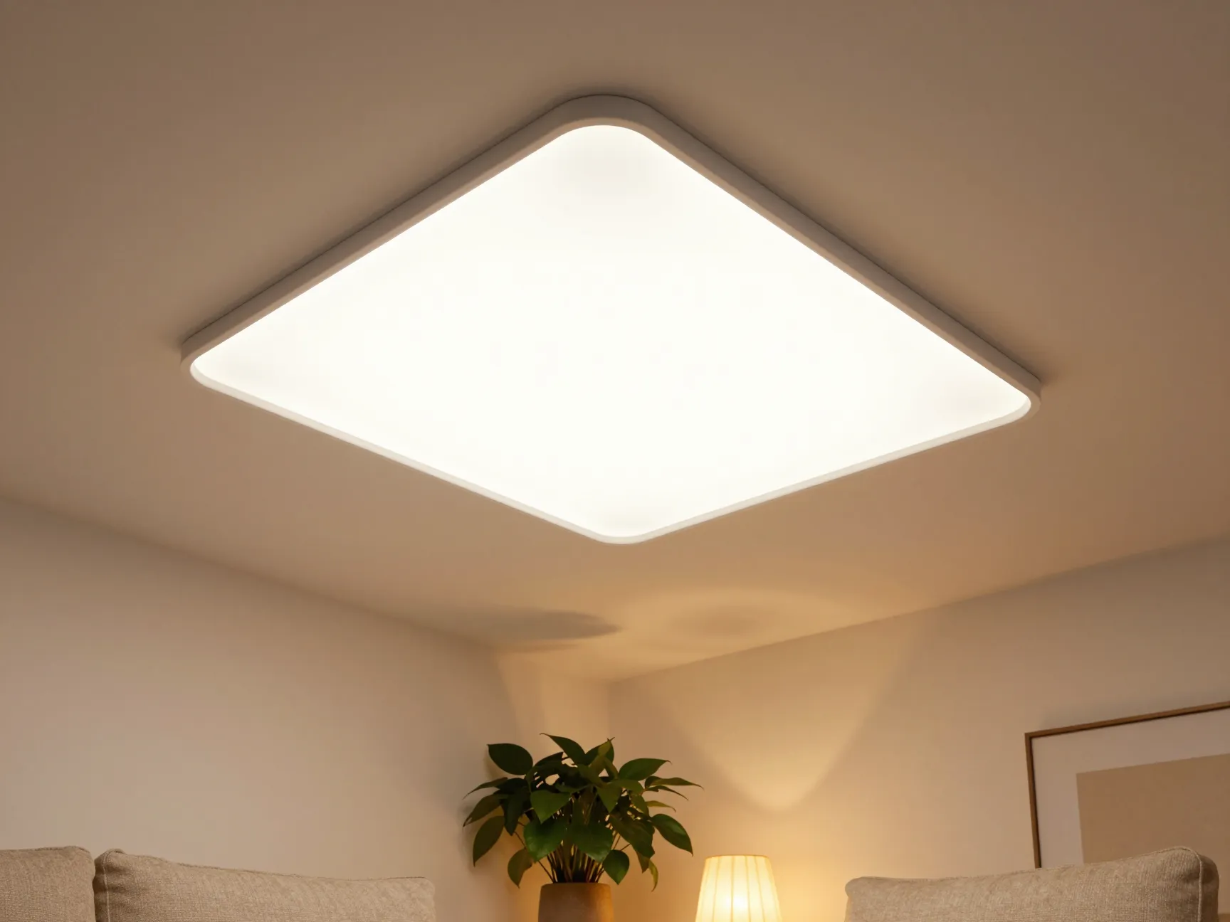 Warm ambient flush led ceiling panels