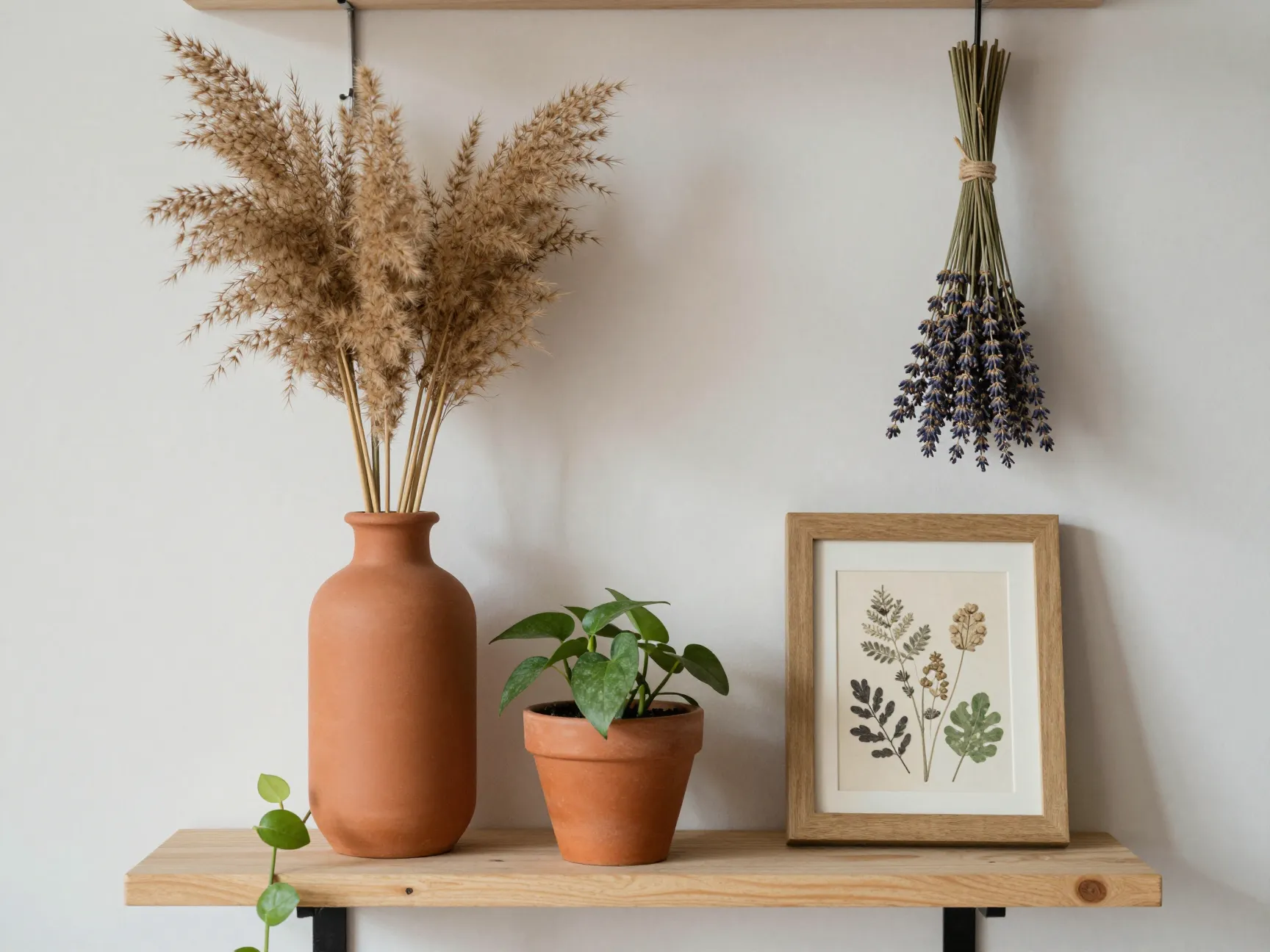 Use dried botanicals and living plants strategically