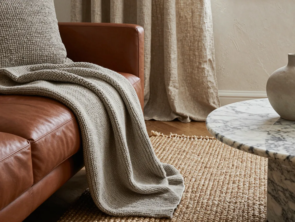 Introduce high texture surfaces and textiles to make standard finishes feel bespoke