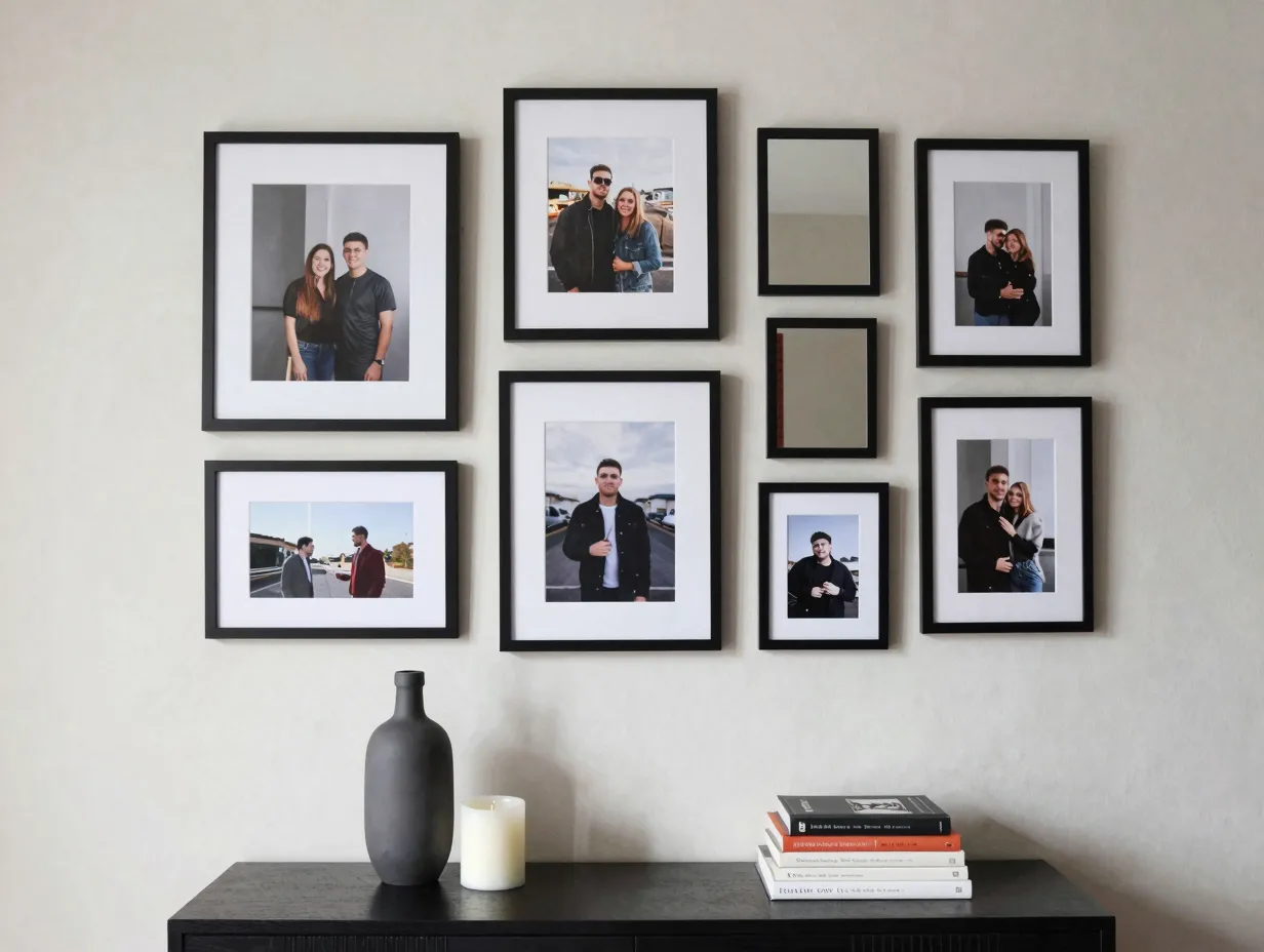 Create personalized art gallery walls and intentional vignettes
