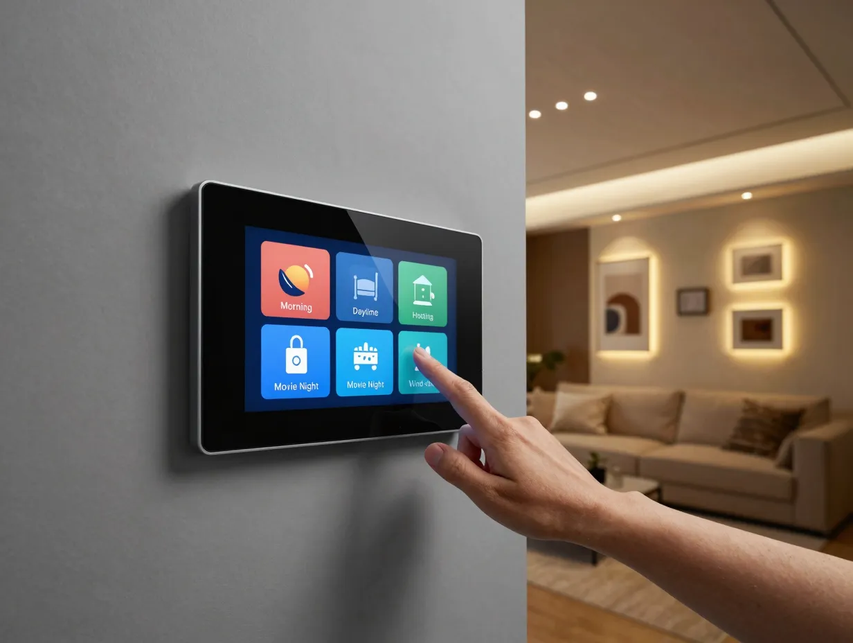 Smart led panel systems with scene control