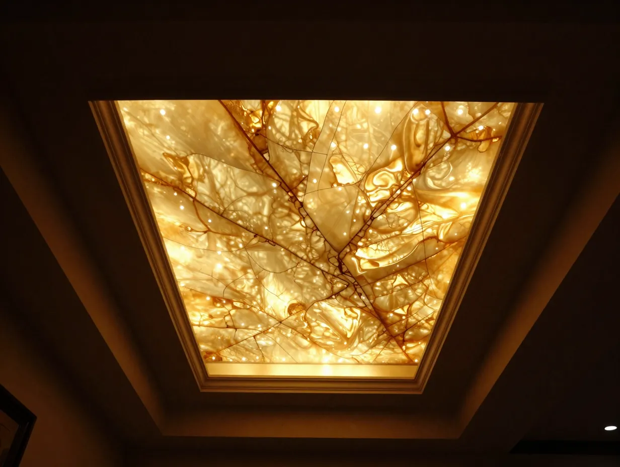 The backlit translucent pop panel ceiling