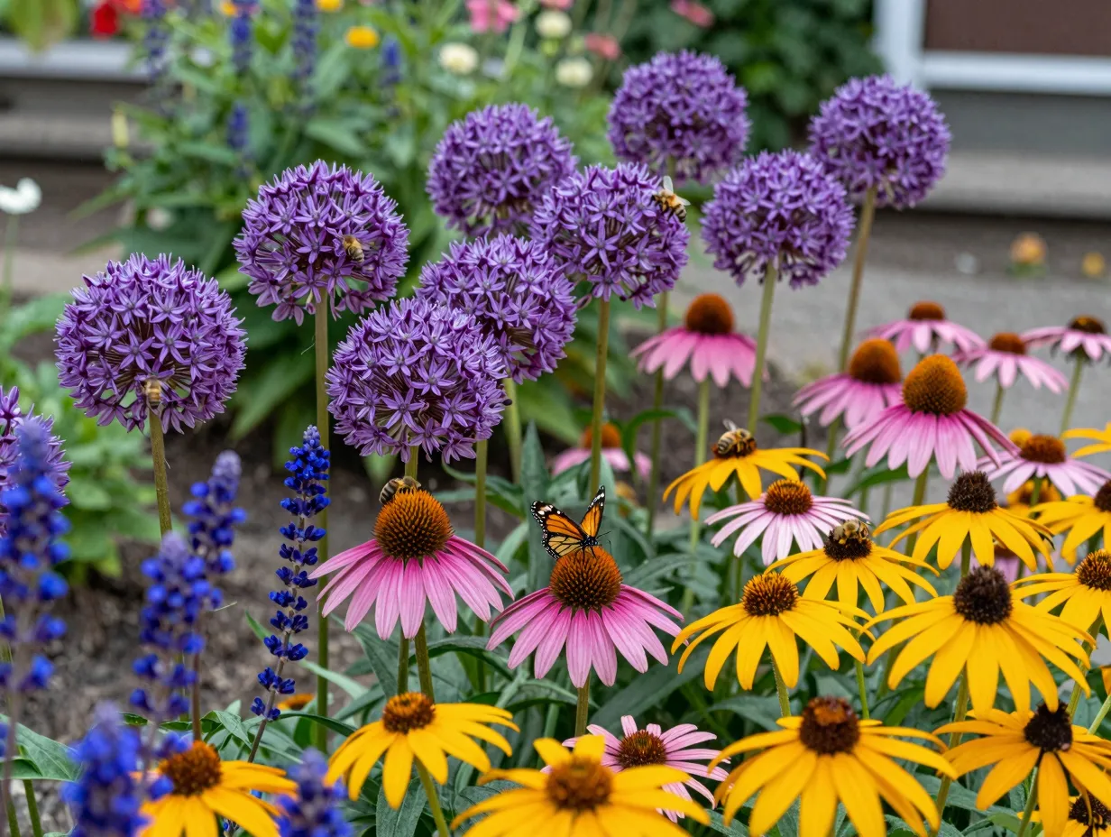 Pollinator friendly and ecologically minded flower displays