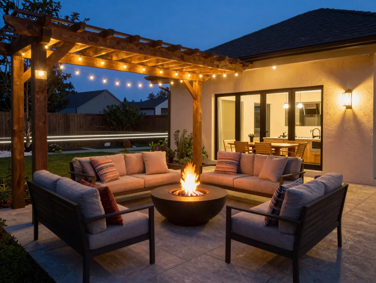 Create an outdoor living area that extends your home