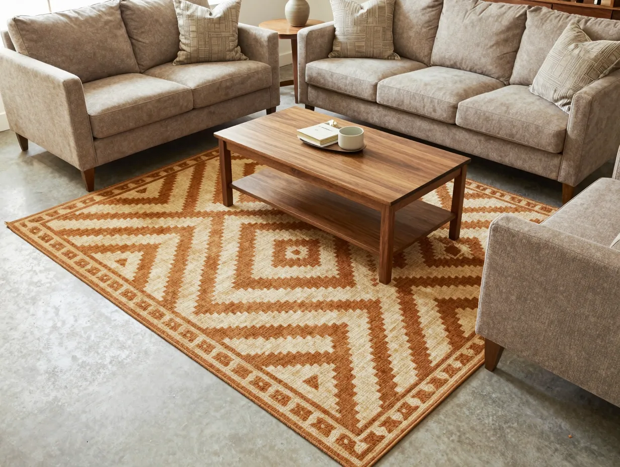 Add a statement rug to define and anchor spaces
