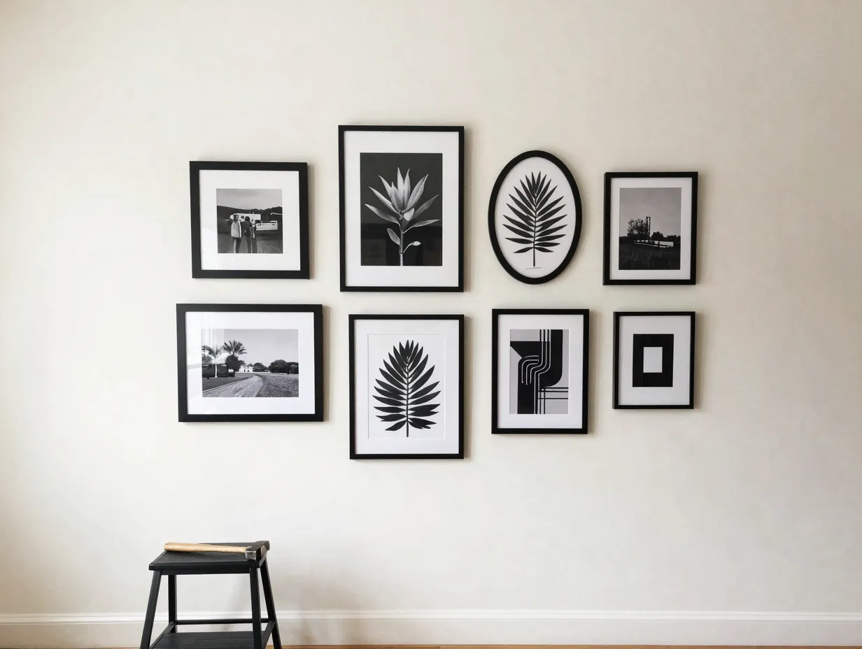 Build a diy gallery wall with thrifted frames