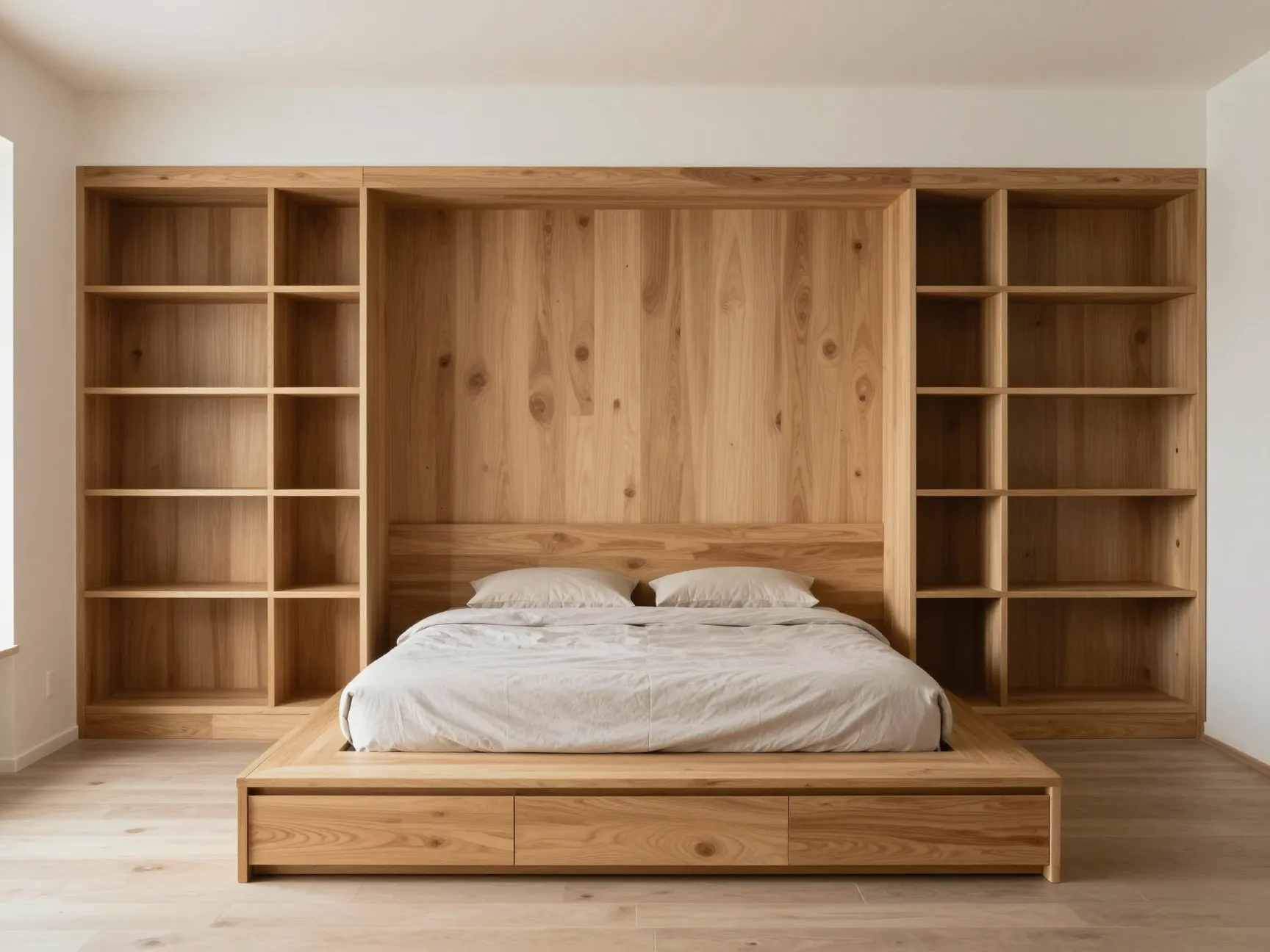 Introduce built in and multi functional furniture