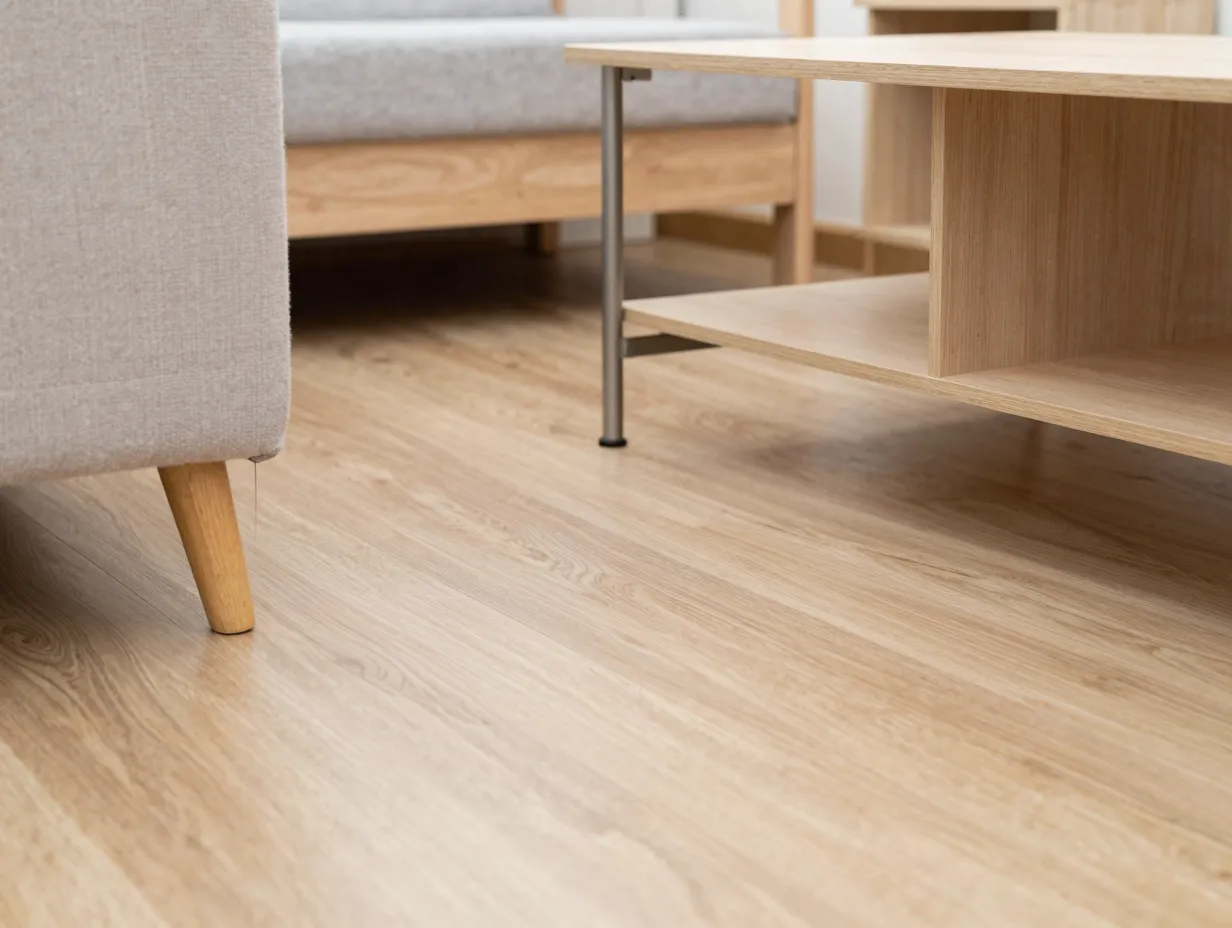 Use leggy furniture to float the floor