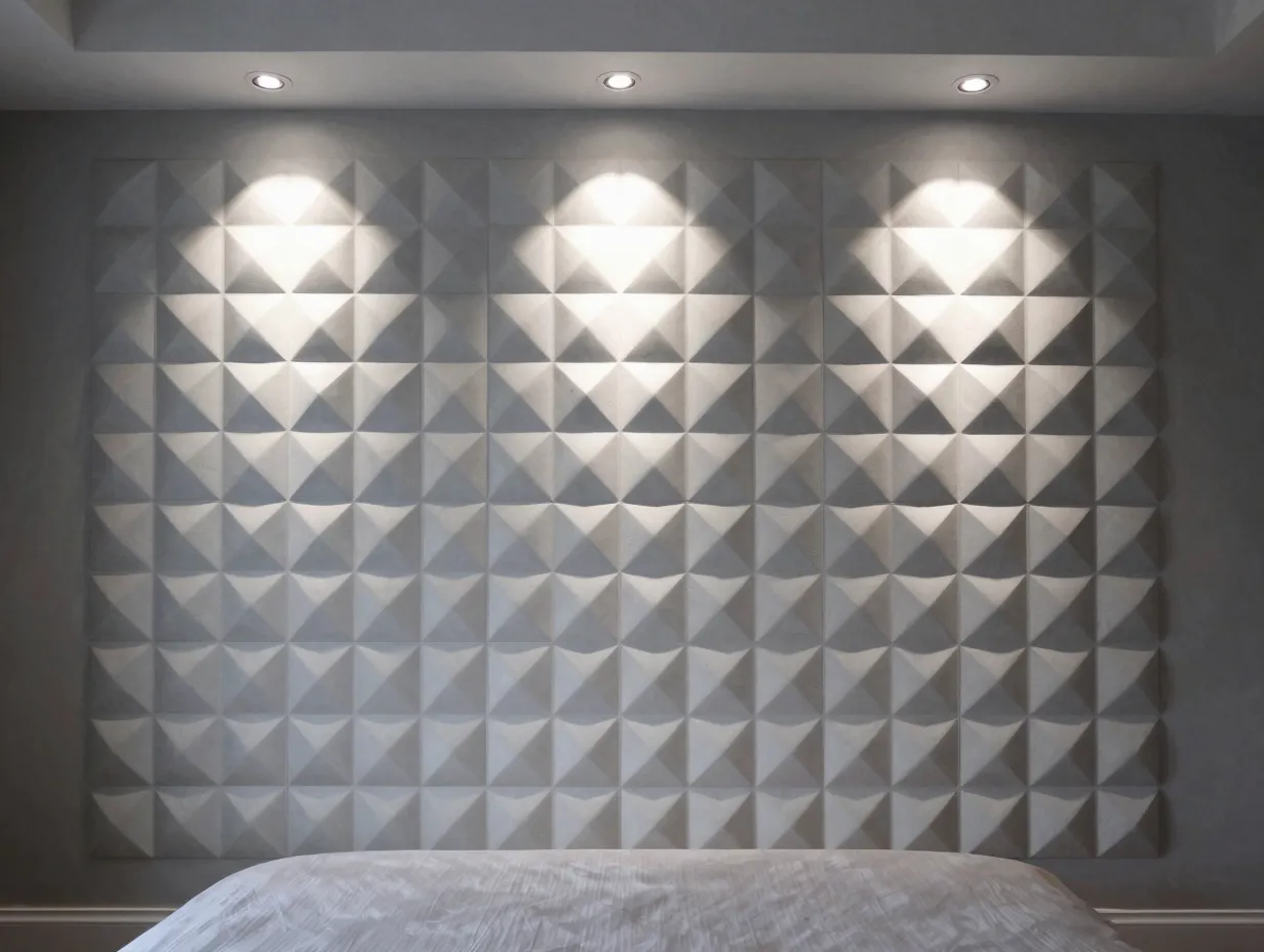 3d and geometric pvc panels for structured visual depth